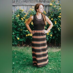 Vintage 1970s brown dress (no tags), size S